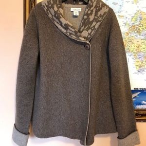 Adrienne Vittadini cashmere sweater jacket size XL